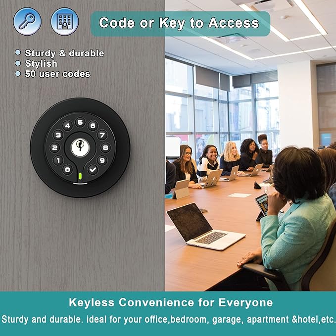 BOTHSTAR Keypad Door Knob with Key, Keyless Entry Door Lock, Code Locks Door
