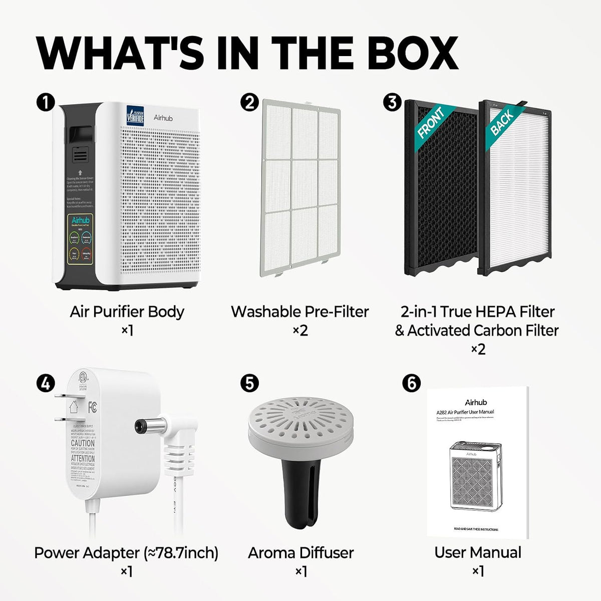 Air Purifiers for Home Bedroom Large Room Up to 1092 Ft² 1Hr AHAM Verified