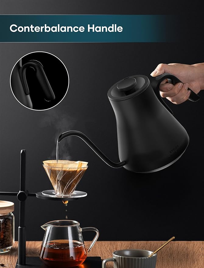 Gooseneck Electric Kettle with ±1℉ Temperature Control