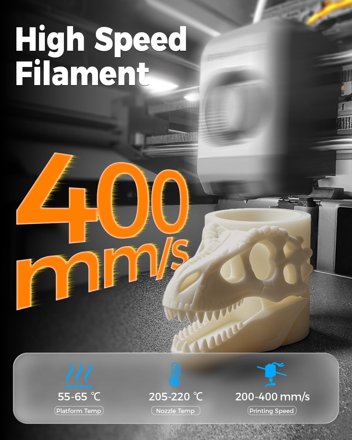 UJOY3D 8 Color Elite PLA+ 3D Printer Filament Bundle, 2kg Multicolor Pack