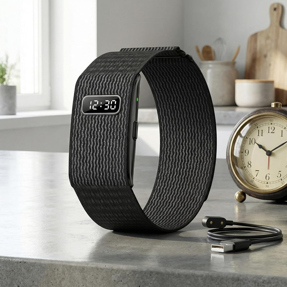50+ Days Battery Life Fitness Tracker with Micro LED Display (Black)
