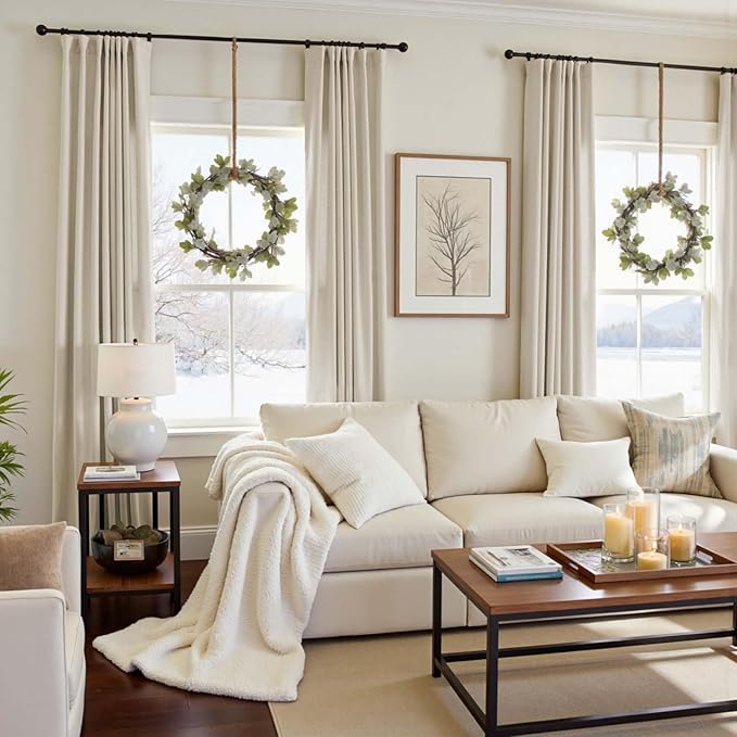 Lazzzy Beige Velvet Blackout Curtains 90 Inches Long Thermal Insulated Room