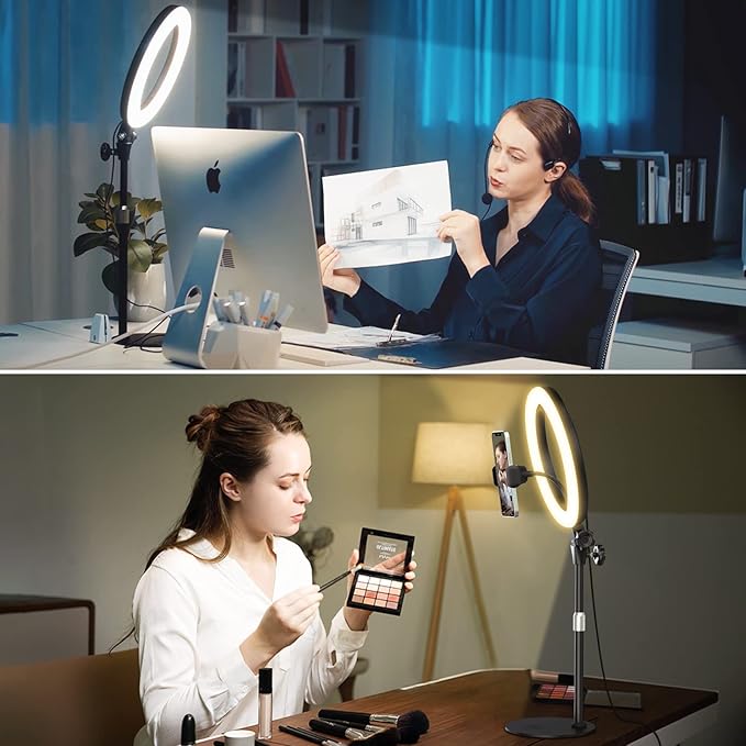 Desk Ring Light with Stand