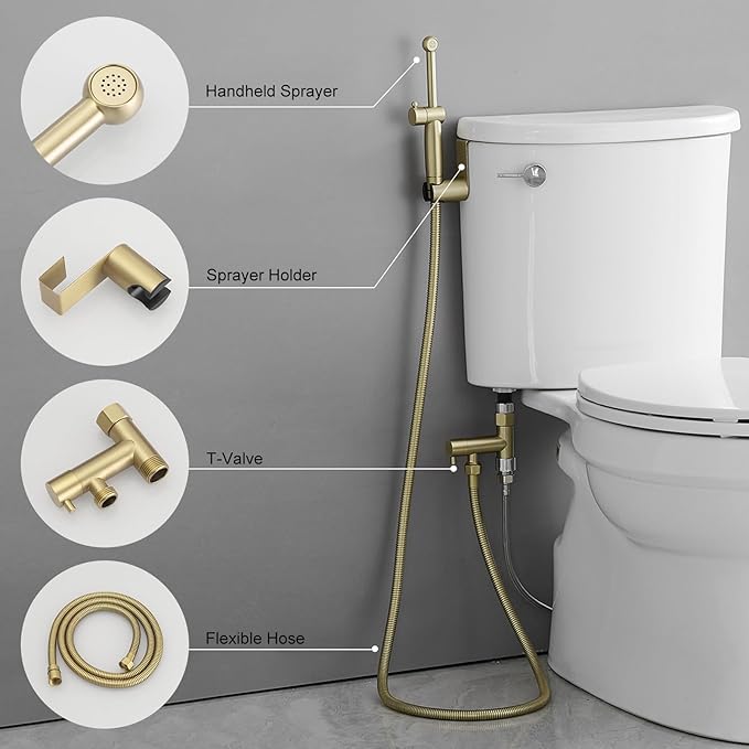 Handheld Bidet Sprayer for Toilet, Handheld Sprayer Attachment for Toilet