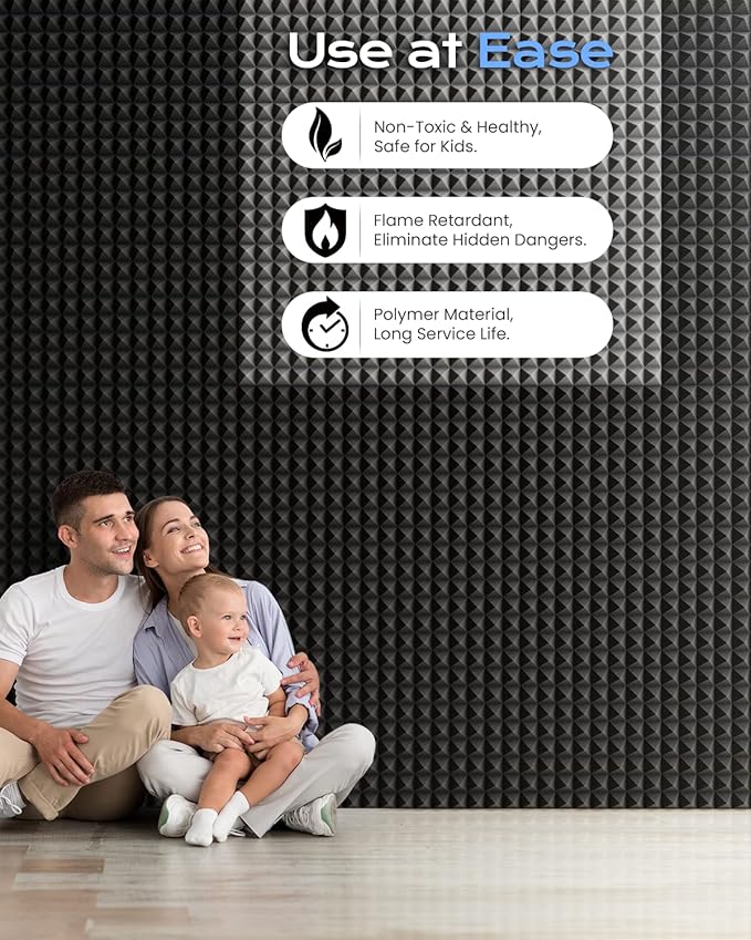 Sonicism Sound Proof Foam Panels (12 Pack)