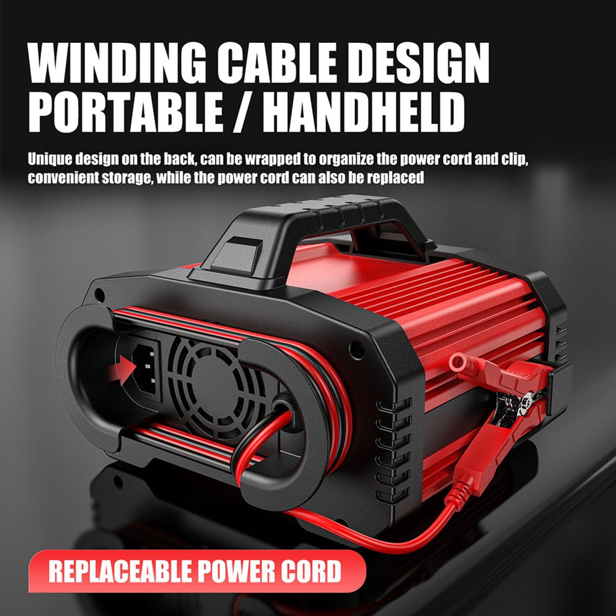 25A 12V/24V Smart Car Battery Charger, 2/8/20/25A Adjustable Current Pulse De...