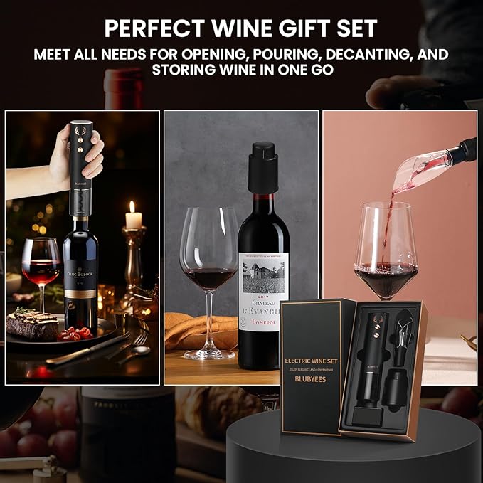 4-in-1 Rechargeable Electric Wine Opener Set