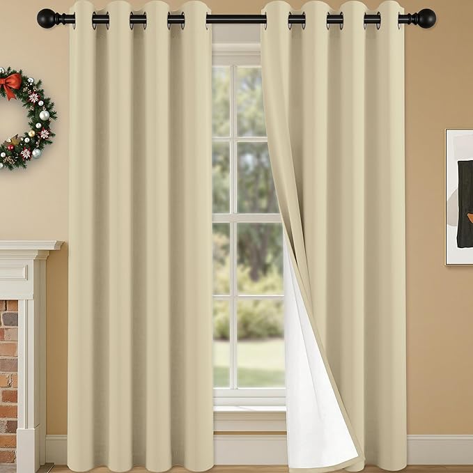 100% Blackout Curtains 108 Inch Length