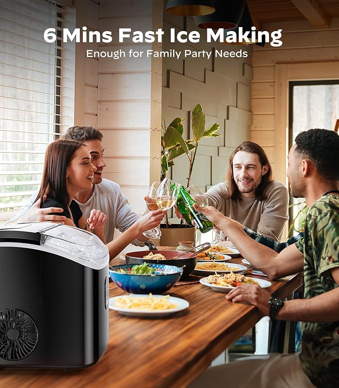 Nugget Ice Maker Countertop, Silonn Chewable Pellet Ice Machine