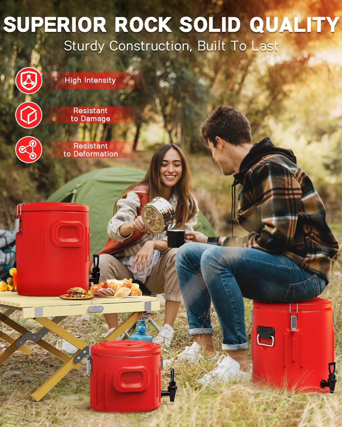 Insulated Beverage Dispenser 3.5 Gallon, Hot Drink Dispenser with Spout,13L