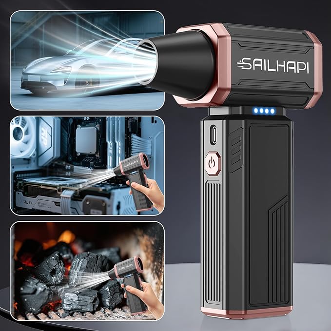Electric Air Duster, 300000RPM High-Speed Cordless Blower