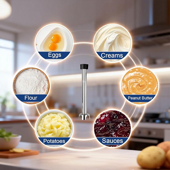 VONCI 18inch Commercial Immersion Blender Detachable Shaft, 500W & 750W