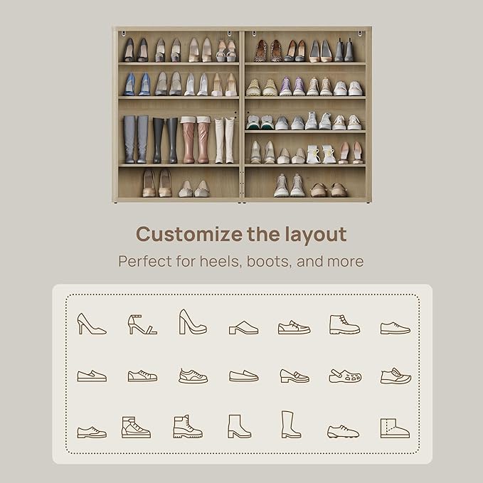 SICOTAS Rattan Shoe Storage Cabinet