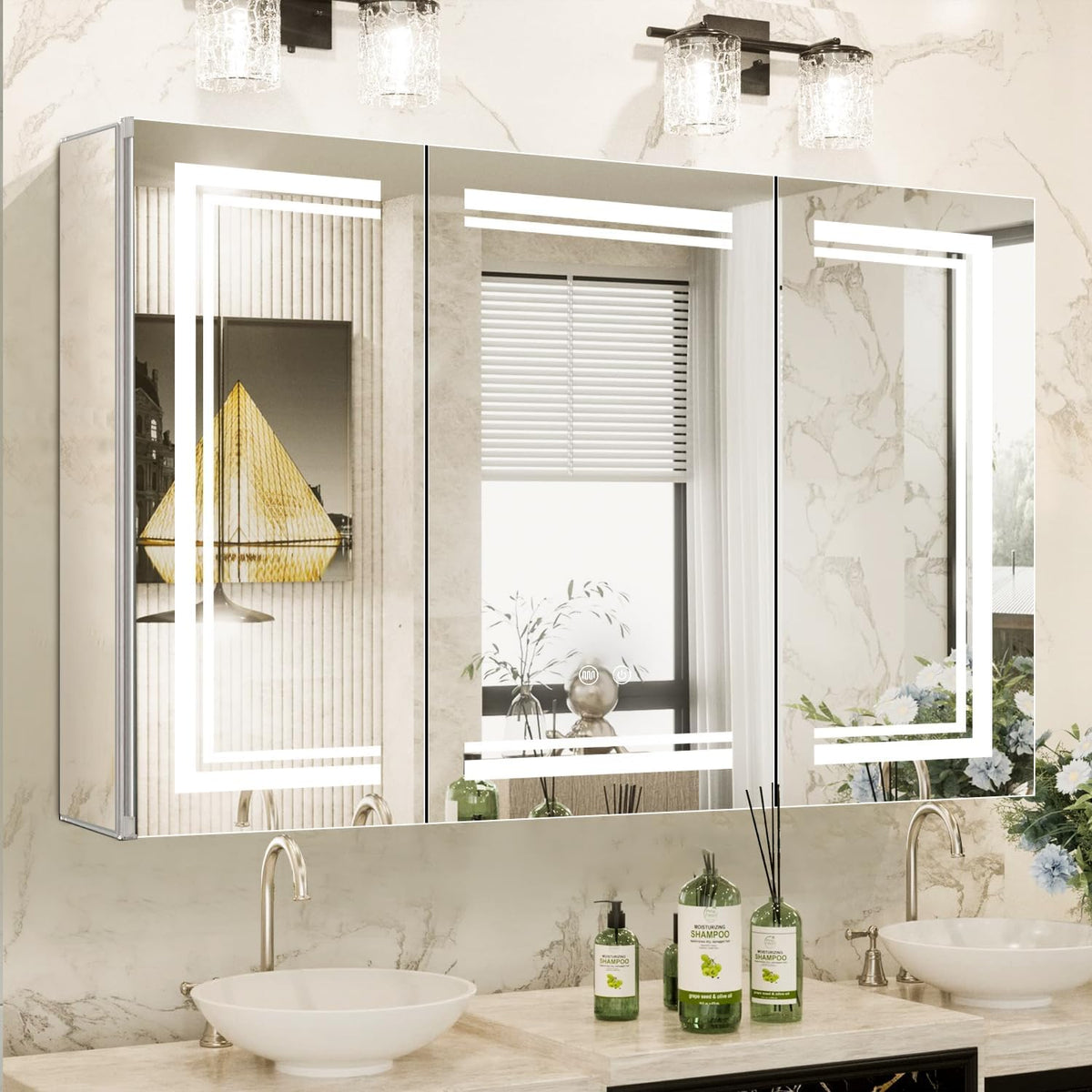 High-End Led Medicine Cabinet,Lighted Medicine Cabinet,3 Colors&Dimmable,...