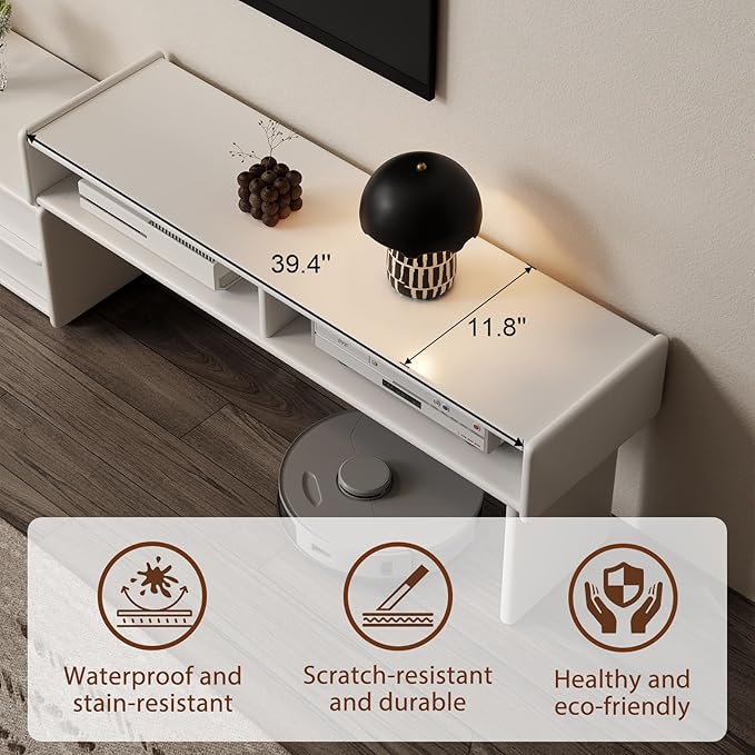 YQJJGL Solid Wood TV Stand for TVs up to 65 Inch, Walnut TV Stand
