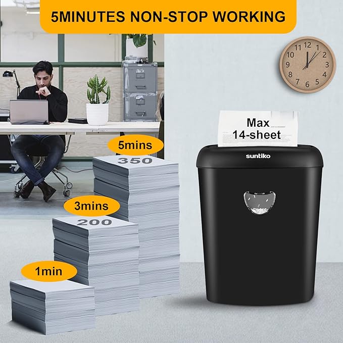 14 Sheet Cross Cut Paper Shredder