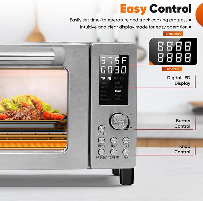 Nuwave Bravo Pro Convection Air Fryer Toaster Oven Combo, 2025 New and Improved