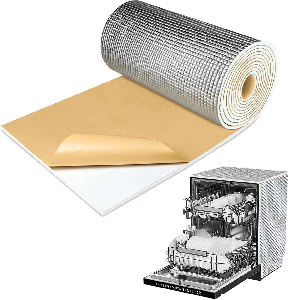 TroyStudio Dishwasher Sound Insulation Blanket, 13" x 157" x 0.2&qu...