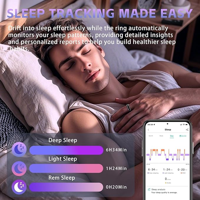 Activity Tracker Ring for Men – Smart Ring