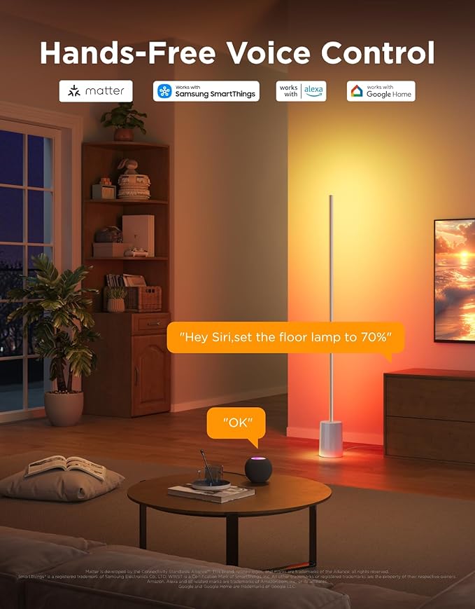 Govee Floor Lamp 2, Warm Cool White LED, Compatible