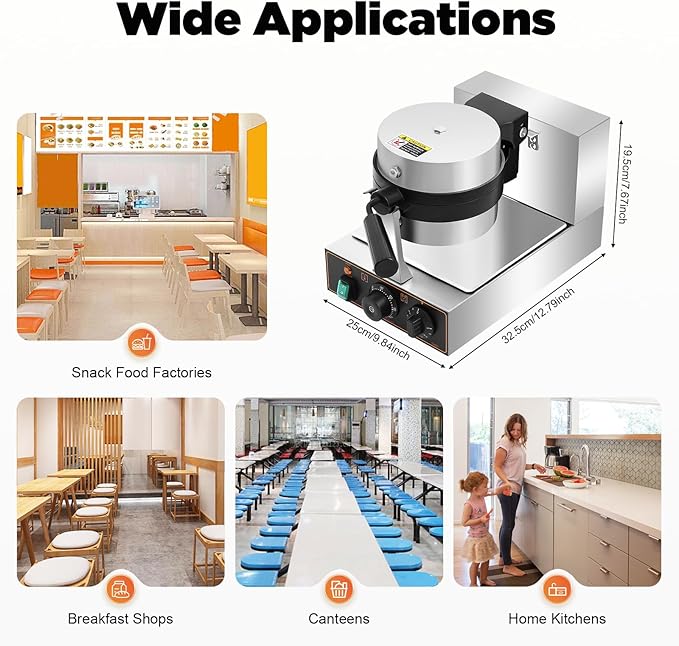 Electric Burger Baking Machine Commercial Cone Maker Double-Sided Constant