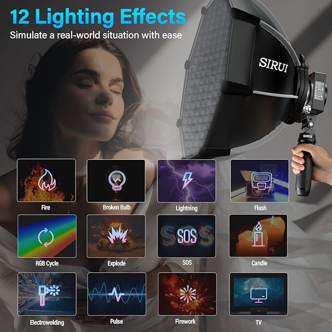 SIRUI Super Bulbs C150X Combo 150W LED Video Light, COB Portable Photography