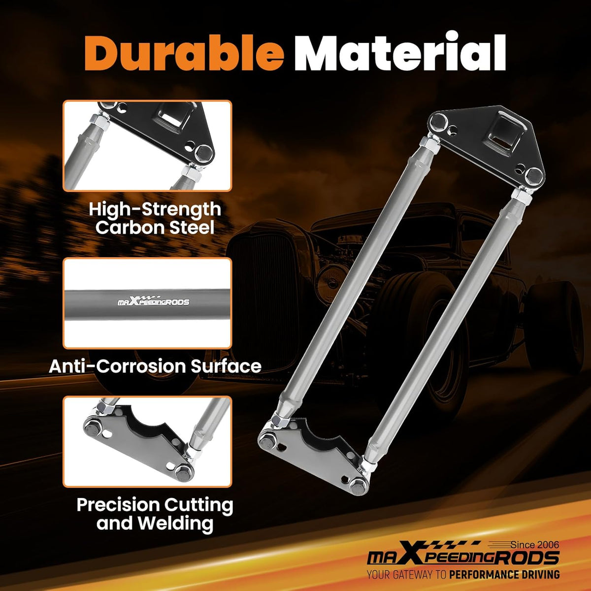 maXpeedingrods Universal Parallel 4 Link Kit for Classic Car & Truck