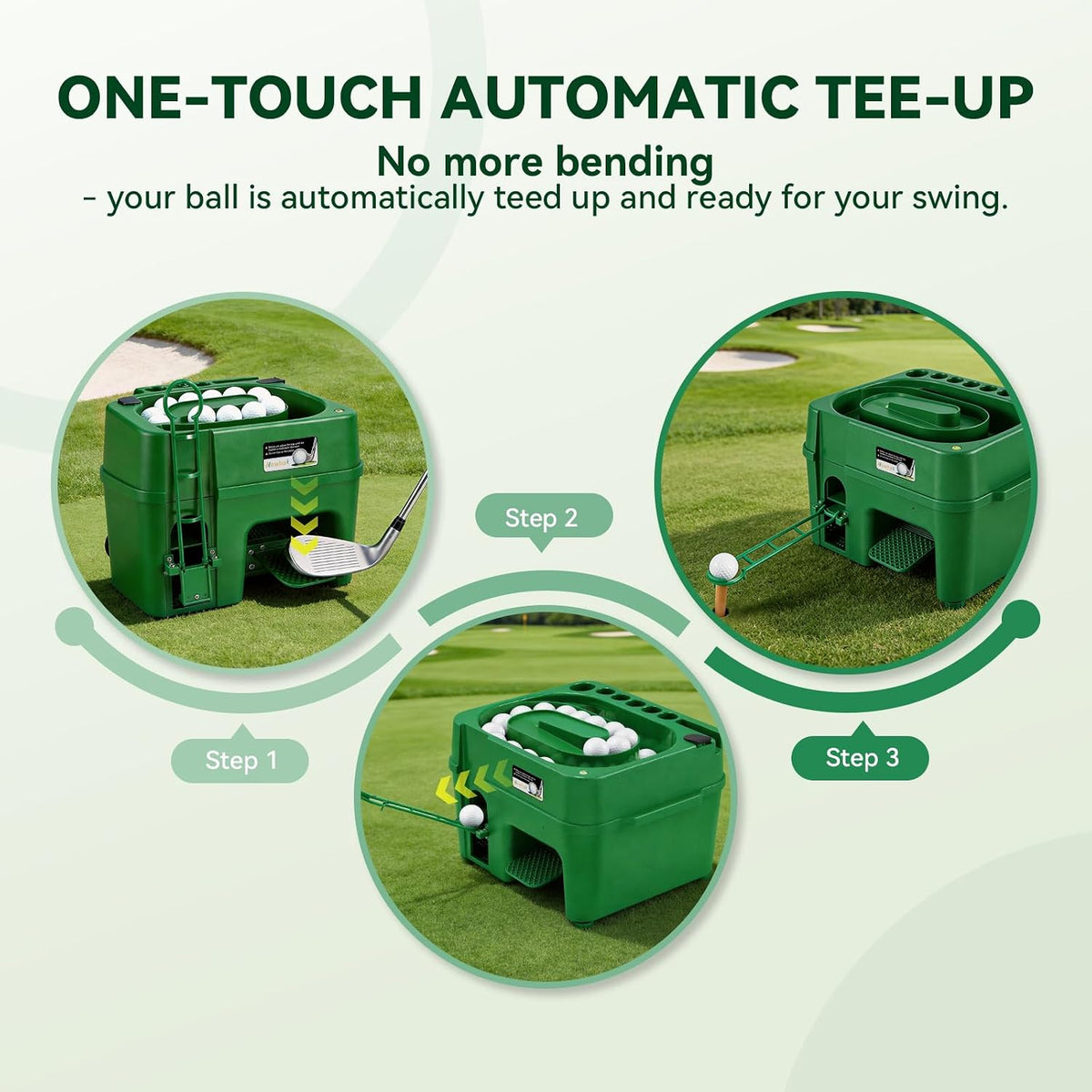 Newhai Upgraded Golf Dispenser, 50-Ball Capacity, 2 Ramps, for Practice
