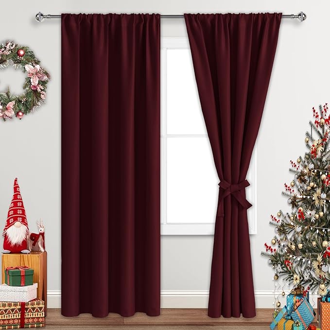 JIUZHEN Christmas Blackout Curtains