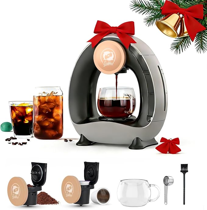 Single Serve Coffee Maker, Fast Brew in 2 minutes, Stylish&Compact Design