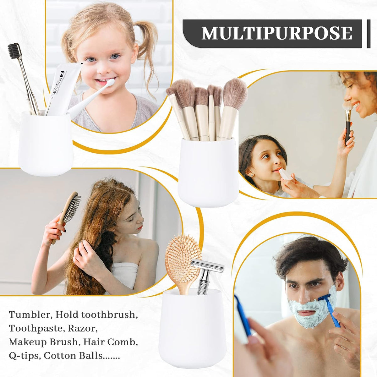 BosilunLife Ceramic Bathroom Accessories Set 3 Pcs