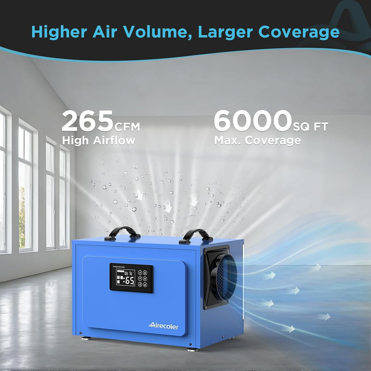 125 Pints Commercial Dehumidifier with Pump for Crawl Space