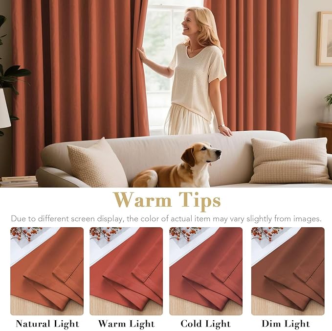H.VERSAILTEX Solid Thermal Insulated Grommet Blackout Window Curtain Panels (...