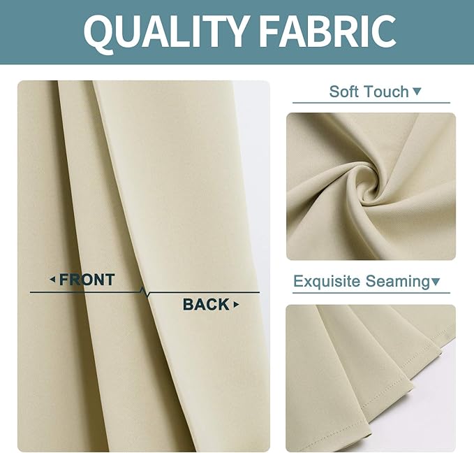 ChrisDowa Room Darkening Curtains 108 Inches Long 2 Panels Set