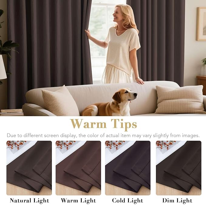 H.VERSAILTEX Thermal Insulated Blackout Curtains (Set of 2)
