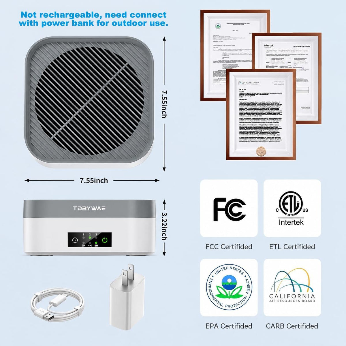 Air Purifier for Home – True HEPA Filter for Pets,Smoke & Allergies