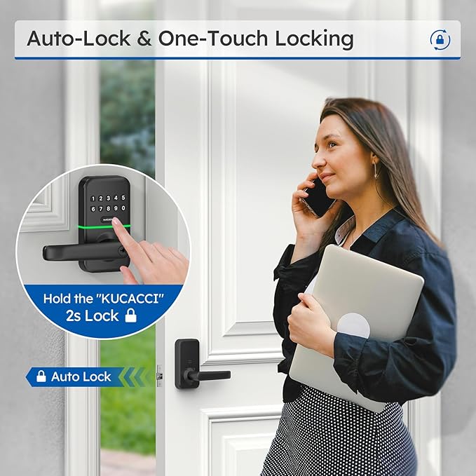 Smart Door Handle Lock with Keypad: Kucacci Keyless Entry Digital Knob