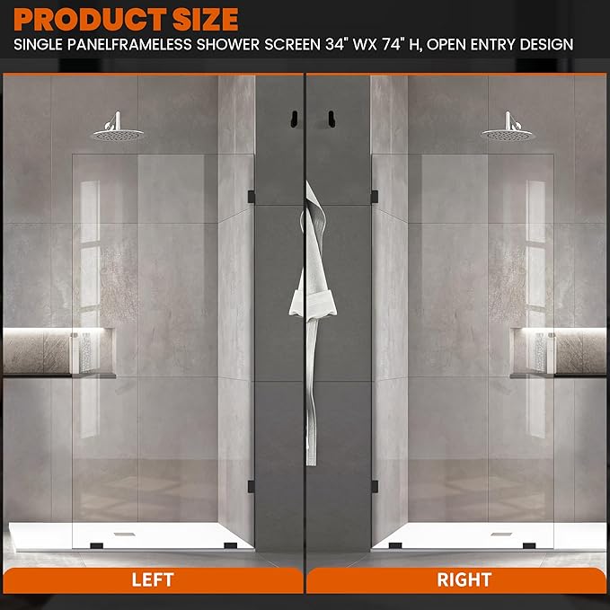 Bathroom Shower Glass Door 32 * 78"