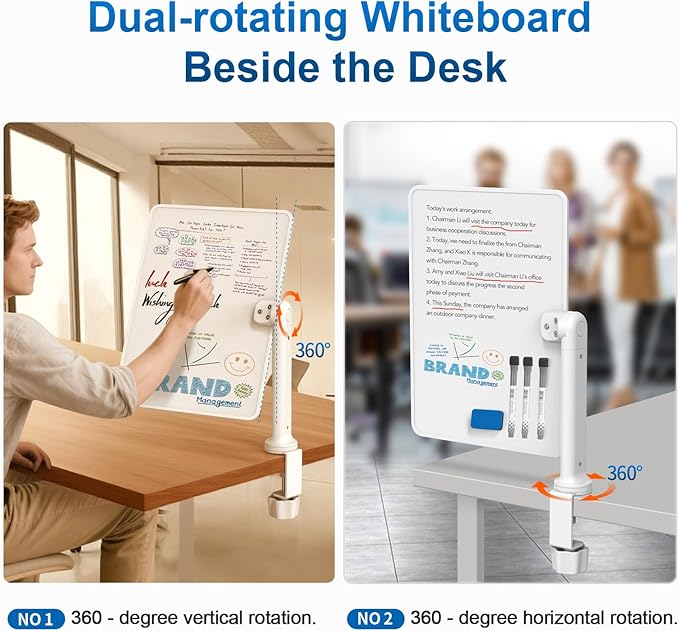 Double-Sided Desk Whiteboard (2-Pack)