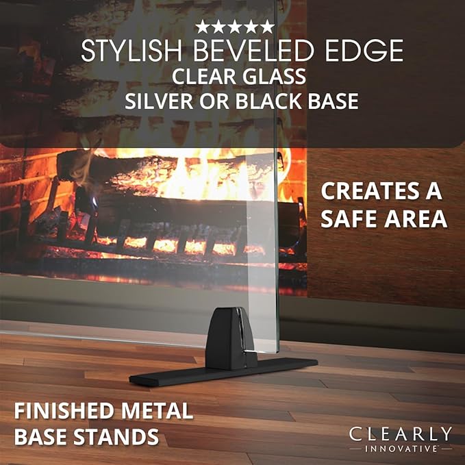 Premium Tempered Glass Fireplace Screen