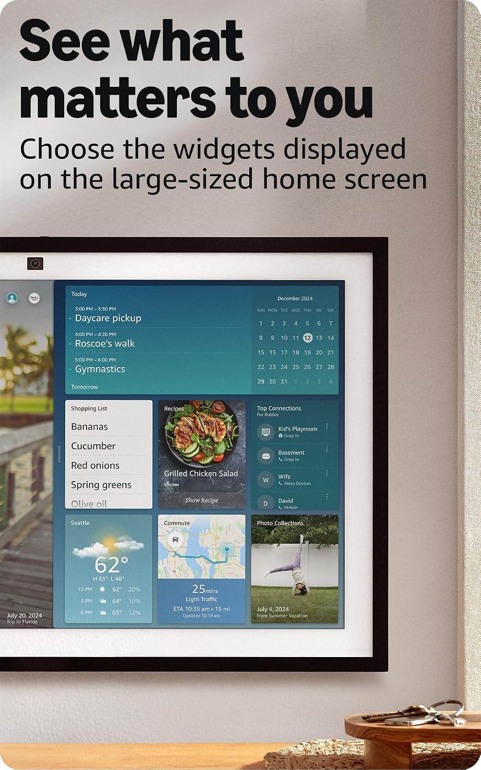 Amazon Echo Show 21 (newest model), Full HD 21" kitchen hub for home org...