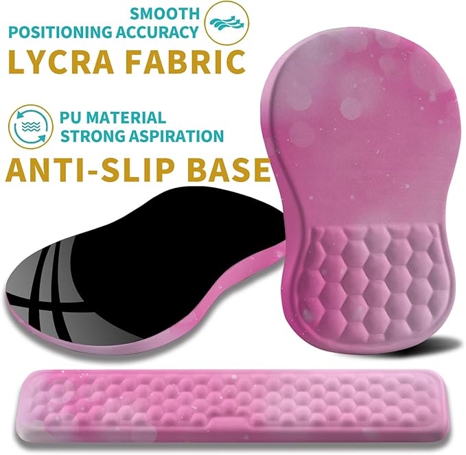 Hokafenle 2 in 1 Ergonomic Mouse Pad Wrist Support & Wrist Rest