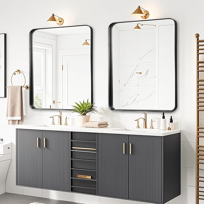 Fabuday Black Bathroom Vanity Mirror