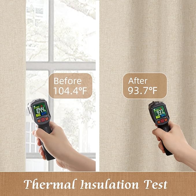 LAMIT 100% Blackout Window Curtains