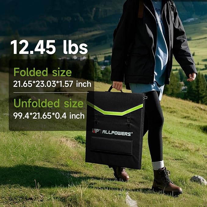 ALLPOWERS SP033 200W Portable Solar Panel Foldable, 23% High Efficiency Solar
