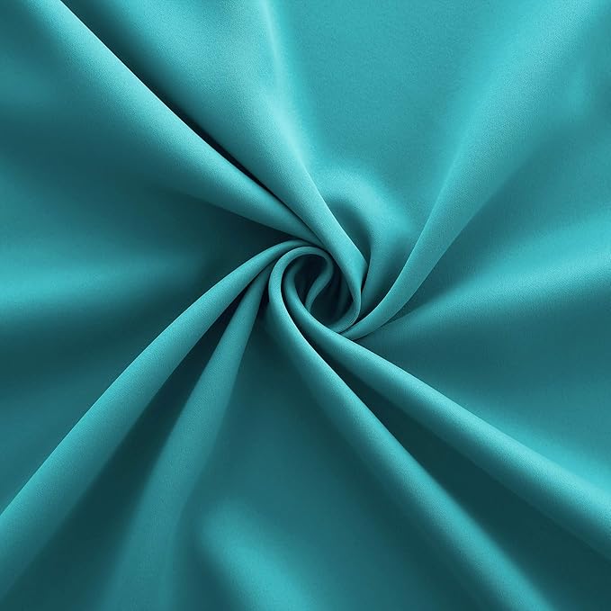 KOUFALL Teal Curtains 96 Inches Long