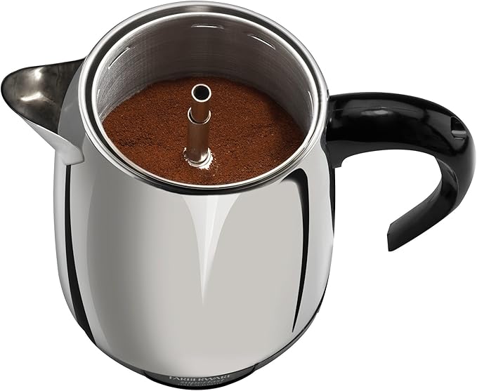 Farberware Electric Coffee Percolator, Stainless Steel Basket, Automatic Keep