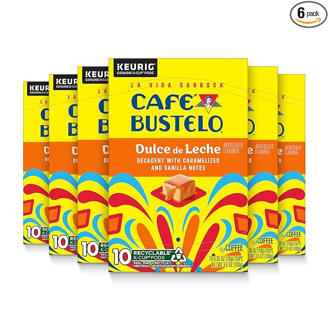 Café Bustelo Dulce de Leche Artificially Flavored Coffee, 10 Ct. K-Cup pods (...
