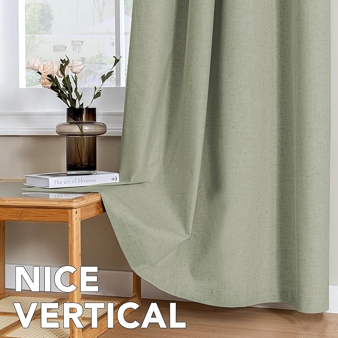 H.VERSAILTEX Linen Curtains 100% Blackout Curtains