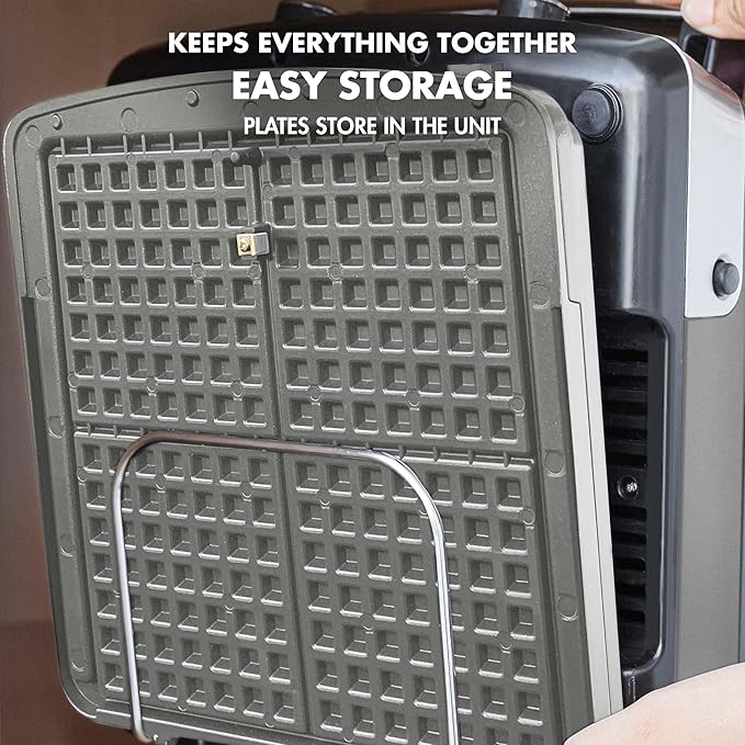 GreenPan Elite 4-Square Belgian & Classic Waffle Maker, Healthy Ceramic